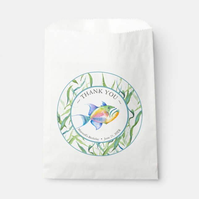 Birthday Party Favor Bags Tropical Fish (Front)