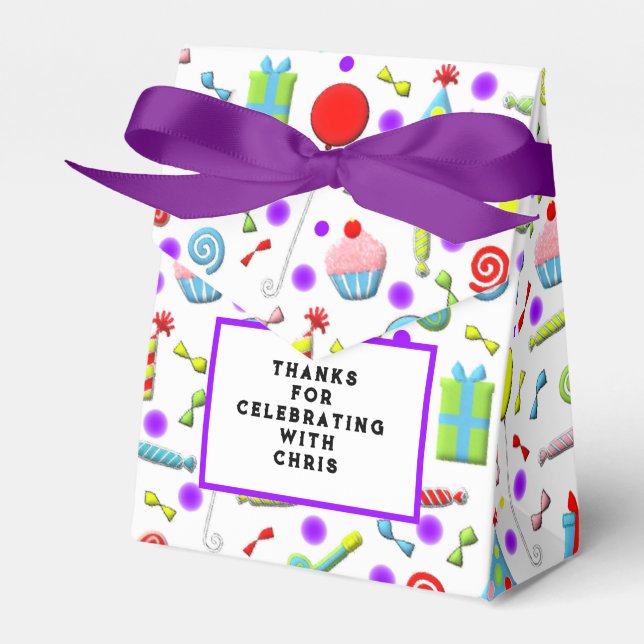 Birthday Party Favor Boxes (Front Side)
