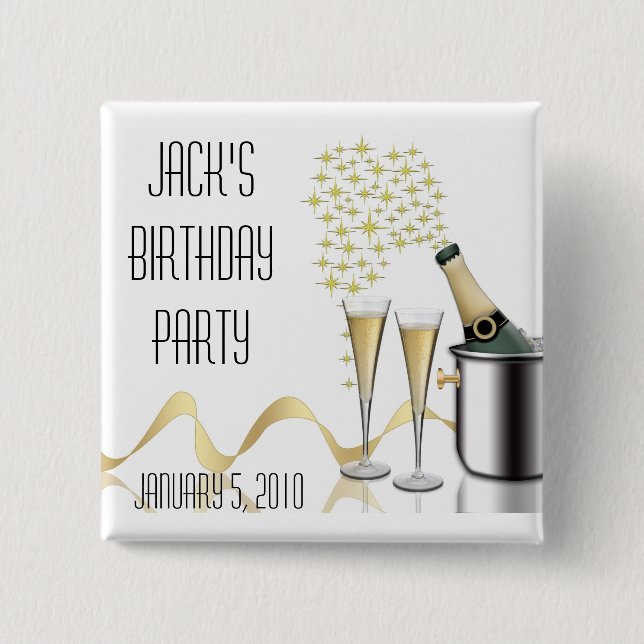 Birthday Party Favor Button (Front)