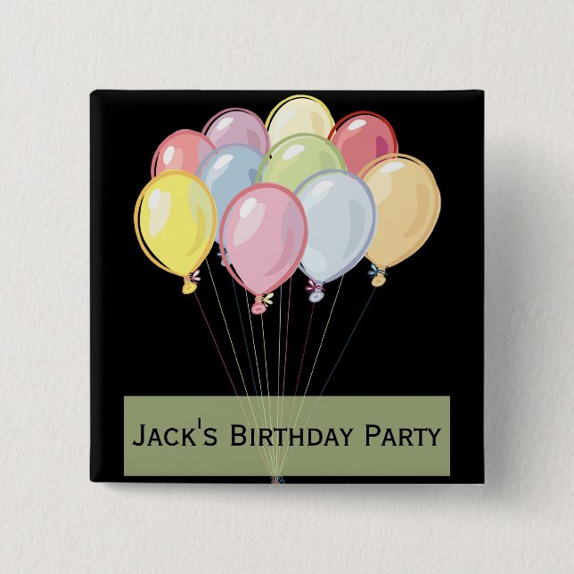 Birthday Party Favor Button (Front)