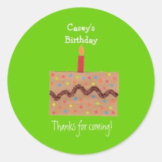 Birthday party favor label