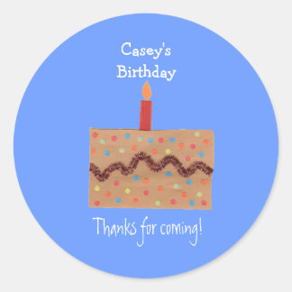 Birthday party favor label