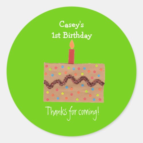 Birthday party favor label