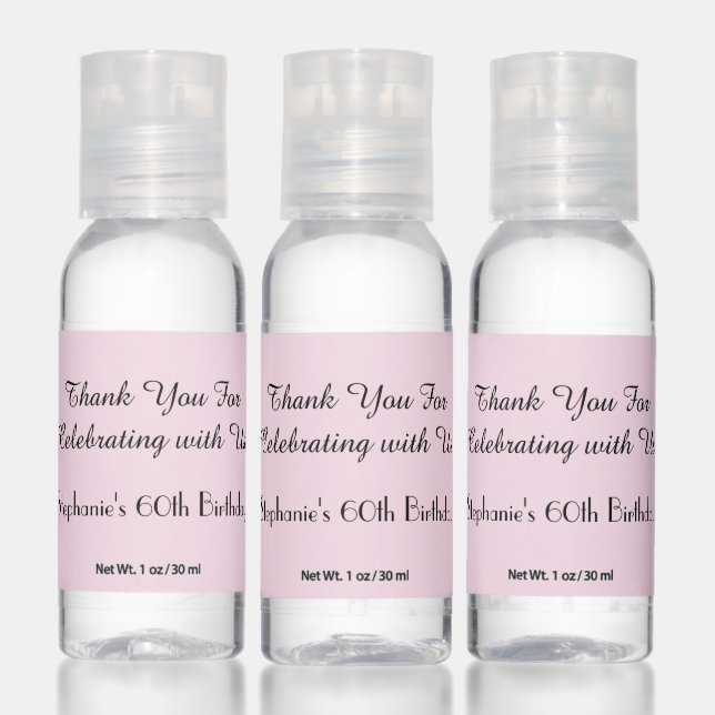 Birthday Party Favor Set of 12  Hand Sanitizer (Set)