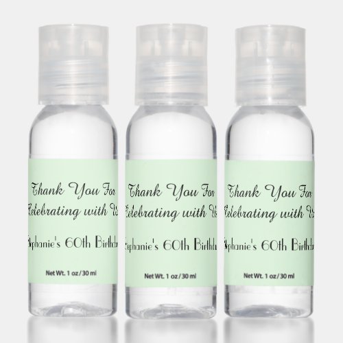 Birthday Party Favor Set of 12 Hand Sanitizer