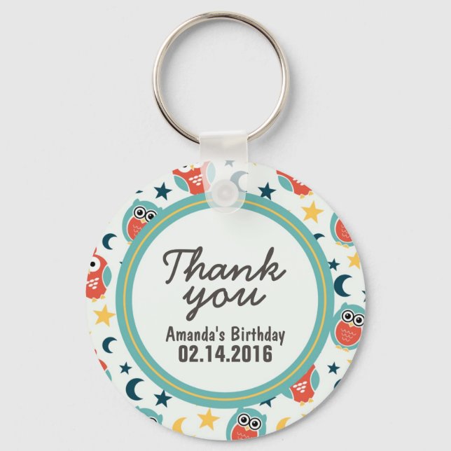 Birthday Party Favor Thank You Gift Keychain (Front)