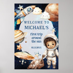 Birthday Party First Trip Around The Sun Welcome Poster