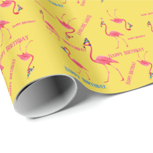 Birthday Party Flamingos Paper