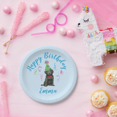 Birthday Party Flat_Coated Retriever Paper Plates
