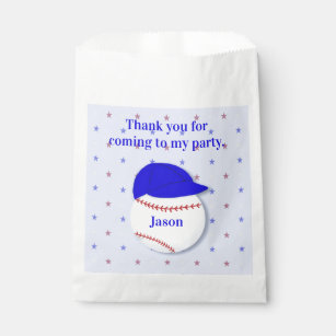 Birthday Party for Young Baseball Softball Fan Favor Bag