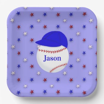 Birthday Party For Young Baseball Softball Fan   Paper Plates by randysgrandma at Zazzle