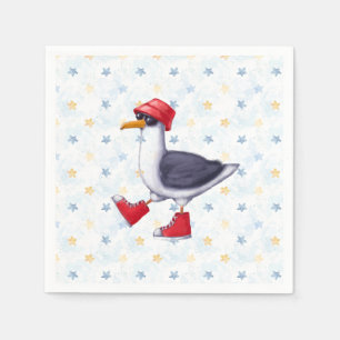 Birthday Party Fun Cute Seagull Bird Napkins
