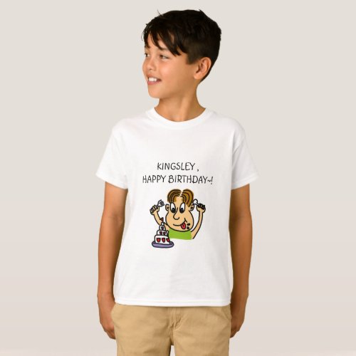 Birthday Party Funny Cartoon Cute Kids T_Shirt