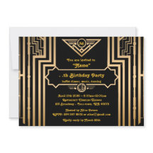 Birthday Party, Gatsby style, Art-Deco, gold&black