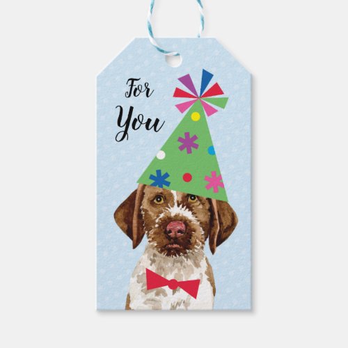 Birthday Party German Wirehaired Pointer Gift Tags