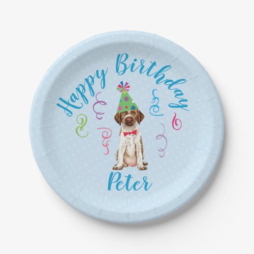Birthday Party German Wirehaired Pointer Paper Plates