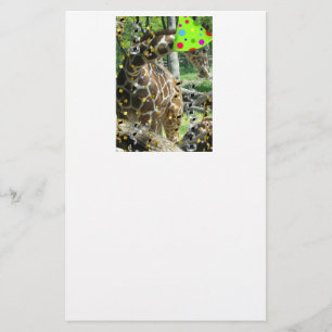 Birthday Party Giraffe Stationery