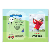 Birthday Party Golf Any Age Golfing Photo Invite