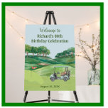 Birthday Party Golf Men's Welcome   Foam Board<br><div class="desc">This festive and colorful Birthday Party Welcome foam board features a Golf theme and it's perfect for a Golfer. It features a Golf Cart with Golf Clubs on a Golf Course, Much to personalize to make appropriate for your own event. Any design questions, just send a chat and we'll be...</div>