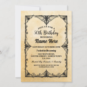 Birthday Party Gothic Frame Invite Halloween