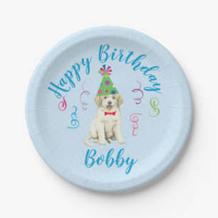 Birthday Party Great Pyrenees Paper Plates
