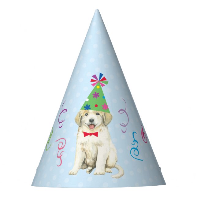 Birthday Party Great Pyrenees Party Hat (Front)