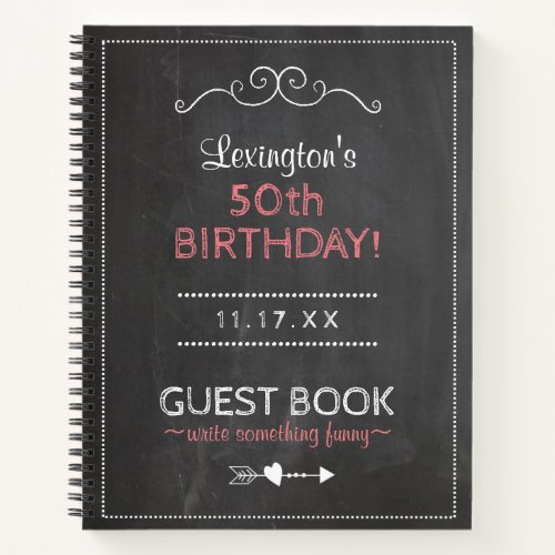 Birthday Party Guest Book Personalized 