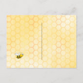 Birthday party happy bumble bees save the date postcard (Back)