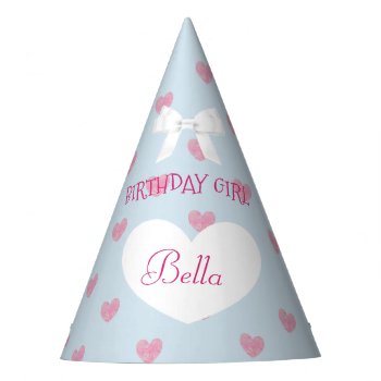 Birthday Party Hat Birthday Girl Blue And Pink by Magical_Maddness at Zazzle