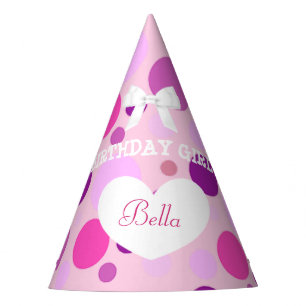 Birthday Party Hat Birthday Girl PInk and Purple