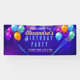 Birthday Party Horizontal Banner