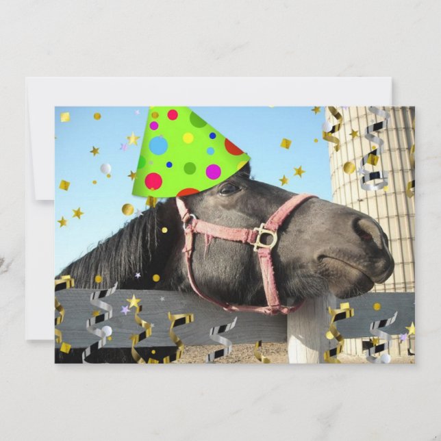 Birthday Party Horse Invite (Front)