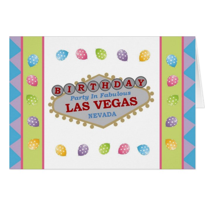 Birthday Party In Fabulous Las Vegas Card