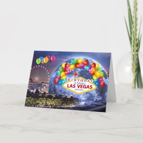 Birthday Party in Las Vegas Card