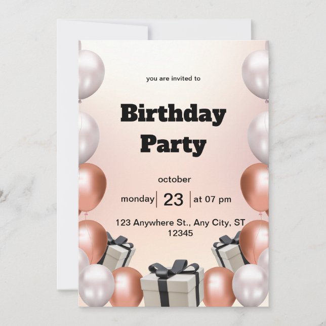 Birthday Party Invitation (Front)