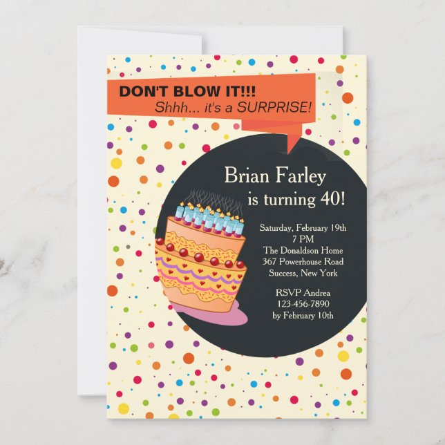 Birthday Party Invitation (Front)