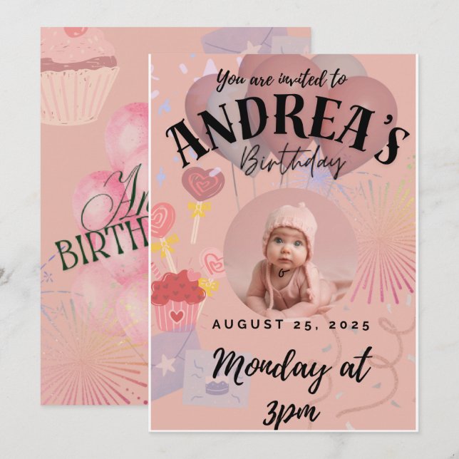Birthday Party Invitation (Front/Back)