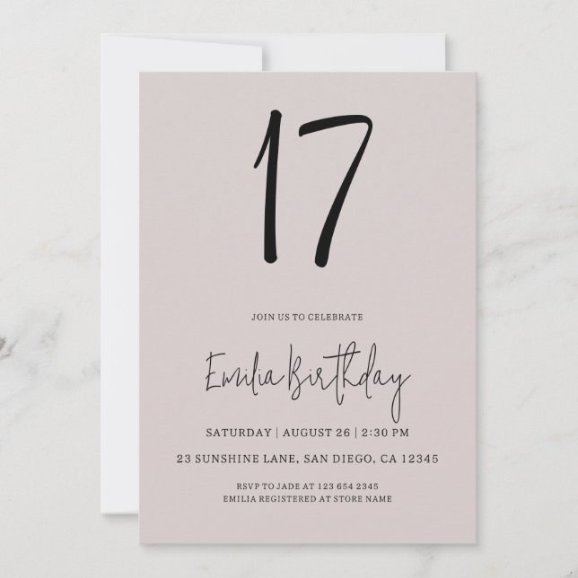 Birthday Party Invitation  (Front)