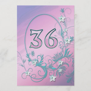 Birthday party invitation 36 years old