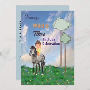 Birthday Party Invitation 3 Year Old Boy