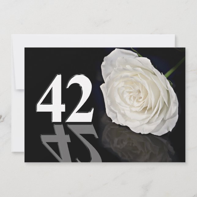 Birthday party invitation 42 years old (Front)