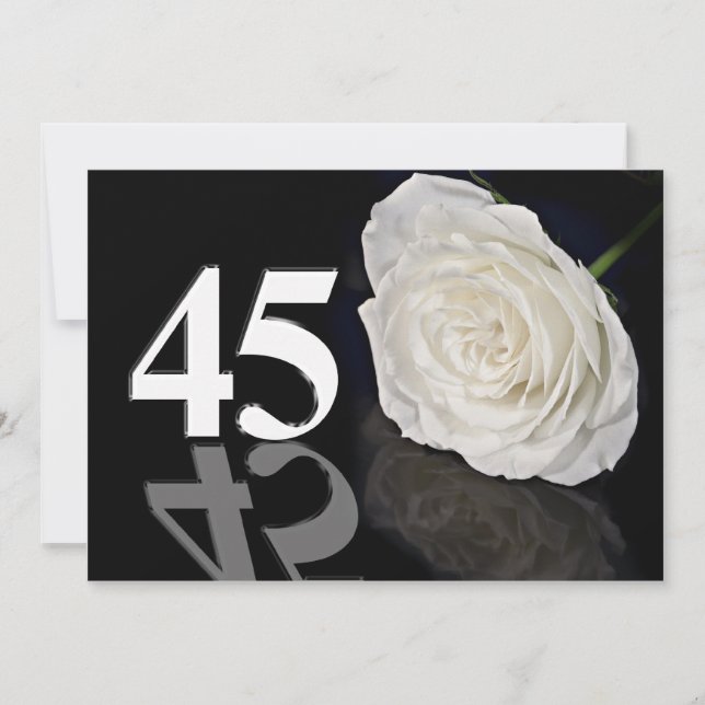 Birthday party invitation 45 years old (Front)