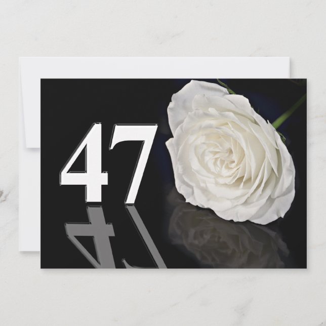 Birthday party invitation 47 years old (Front)