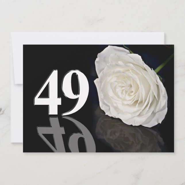 Birthday party invitation 49 years old (Front)