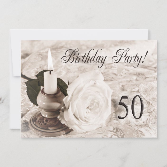 Birthday party invitation 50 years old | Zazzle.com