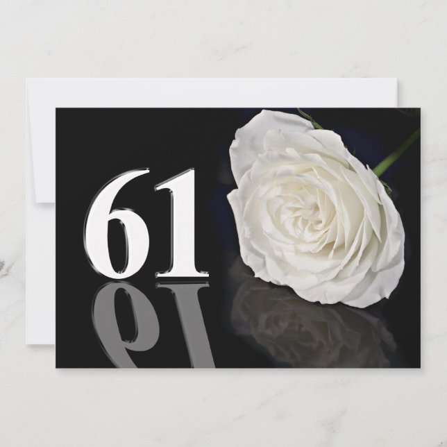 Birthday party invitation 61 years old (Front)