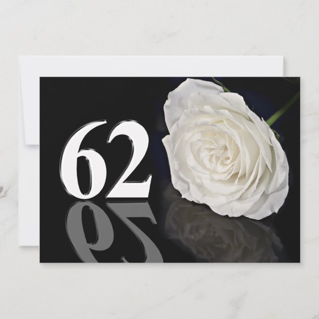 Birthday party invitation 62 years old (Front)