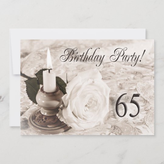 Birthday party invitation 65 years old | Zazzle.com