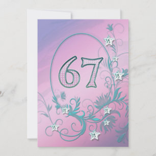 Birthday party invitation 67 years old