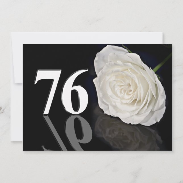 Birthday party invitation 76 years old (Front)